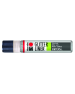 Photo MARABU Glitter-Liner 180309582 : Peinture pour textile - Argent brillant