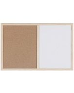 Photo Tableau duo blanc magnétique et liège - 600 x 400 mm BI-OFFICE Exemple