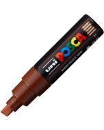 UNI-BALL : Marqueur peinture Posca PC 8K - Pointe biseautée de 8 mm - Marron - PC-8K M