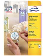 Visuel Étiquettes ovales adhésives - 63,5 x 42,3 mm - Blanc AVERY