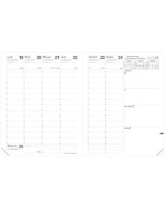 Agenda Semainier 2024 - Ministre - 160 x 240 mm - Bleu : QUO VADIS Club image