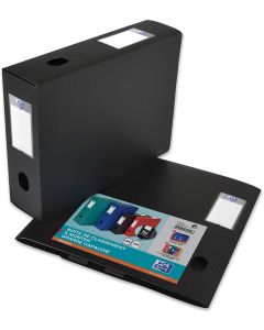 Boite de classement Memphis avec bouton - 80 mm - Noir : OXFORD Modèle