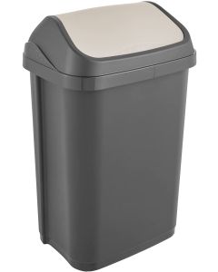 Poubelle avec couvercle - 50 litres - Anthracite/Crème : KEEEPER Swantje Modèle