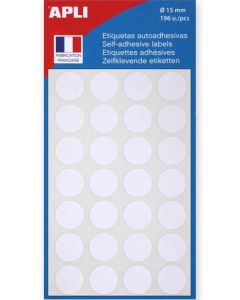 Pastilles adhésives 15 mm Blanc AGIPA 111840