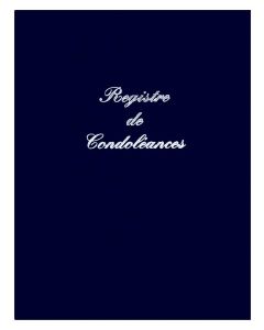 Registre de condoléances pour Messages - Bleu ELVE modèle