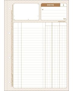 DEVIS Carnet autocopiant Dupli Modèle Le Dauphin