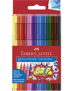 Étui de 10 Feutres - Assortiment FABER CASTELL Grip Colour Marker