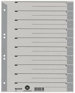 Photo Intercalaires en carton - 240 x 300 mm - 230g/m² - Gris : LEITZ Lot de 100 - 1652-00-85