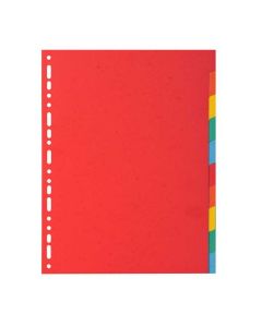 Jeu de 10 Intercalaires A4 en carte recyclée teintée - Assortiment EXACOMPTA