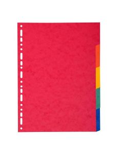 Jeu de 6 Intercalaires A4 maxi en carte recyclée teintée - Assortiment : EXACOMPTA Image