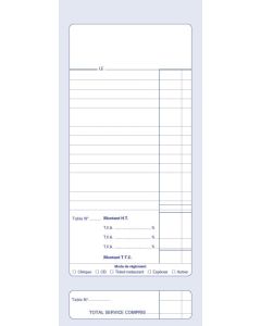 Bloc ADDITION non numéroté Autocopiant Dupli ELVE 2201 Restaurant