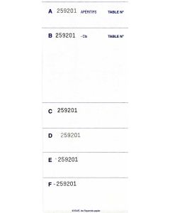 ELVE : Lot de 10 blocs  BRASSERIE - Autocopiants Tripli - 259 x 100 mm - 2218