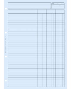 BLOC AUDIT Bleu 3 colonnes - Feuille de travail ELVE 2632
