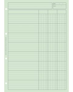 Bloc audit Vert 3 colonnes - Feuille de travail ELVE 2633