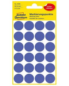 Pastilles adhésives amovibles - 18 mm - Bleu AVERY Lot de 96