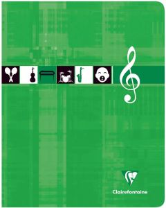 Cahier de Musique - 170 x 220 mm - 56 pages : CLAIREFONTAINE Visuel