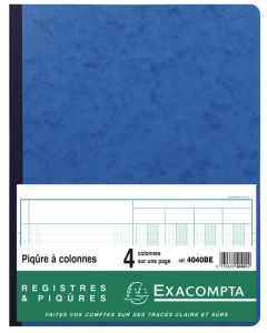 EXACOMPTA 4040BE Registre 4 colonnes 320 x 250 mm 