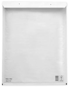 Lot de 50 Pochettes d'expédition molletonnées - Blanc - 370 x 480 mm : MAIL MEDIA Visuel