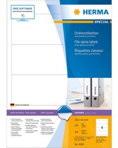 Etiquettes pour dos de classeur - 61 x 192 mm - Blanc : HERMA 4284 utilisation