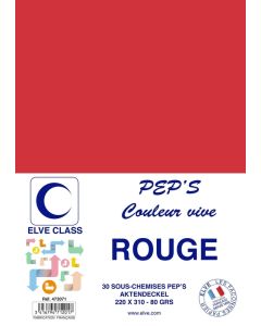 Sous-Chemise pour dossier A4 - Rouge ELVE Pep's Lot de 30