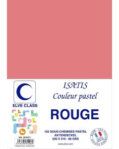 Sous-Chemise pour dossier A4 - Rouge ELVE Isatis Lot de 102