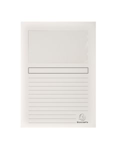 EXACOMPTA  50151E : Chemises à fenêtre Super - Blanc