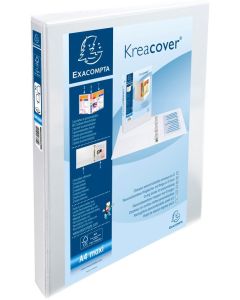 EXACOMPTA 51821E : Classeurs personnalisables avec 3 pochettes - Blanc