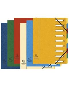 Trieur avec élastiques - 9 compartiments EXACOMPTA