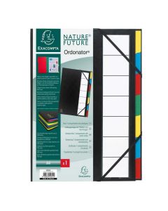 55321E EXACOMPTA  : Trieur avec élastiques Noir