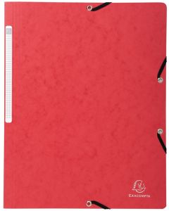 Chemise à élastiques sans rabat Carte lustrée - Rouge EXACOMPTA Photo