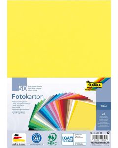 Carton de Bricolage A4 Assortiment - 300 g/m² FOLIA Lot de 50
