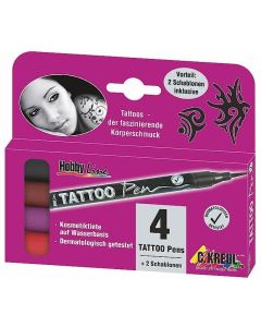 Kit de 4 stylos pour tatouage Hobby Line - 0,5-3,0 mm - Assortiment : KREUL Image