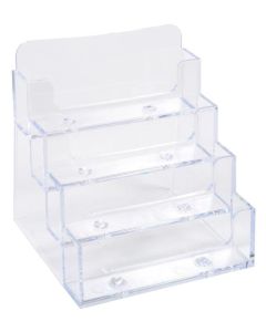 Distributeur de cartes de visite - 4 Compartiments - Cristal EXACOMPTA Image