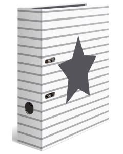 Classeur à levier - Dos de 70 mm - Motifs étoilés - Rayures Blanches HERMA Stars