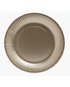 Assiette jetable en carton - Or  - 230 mm PRO NAPPE Lot de 10