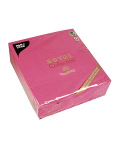 Lot de 50 Serviettes en papier - Fuchsia - 400 x 400 mm - Royal Collection PAPSTAR Visuel