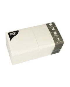 Serviettes de table Cocktail - 240 x 240 mm - Blanc : PAP STAR Lot de 200 face