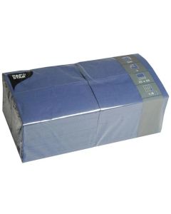 Serviettes de table bistro - 330 x 330 mm - Bleu Foncé PAP STAR