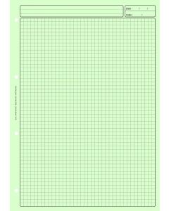 BLOC DE REVISION COMPTABLE :  Feuille Quadrillée A4 Vert ELVE 2613