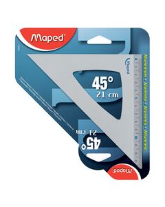 120421 MAPED : Équerre en aluminium - Hypoténuse de 210 mm - 45°
