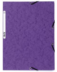 Chemise à élastiques 3 rabats Carte lustrée - Violet : EXACOMPTA Image