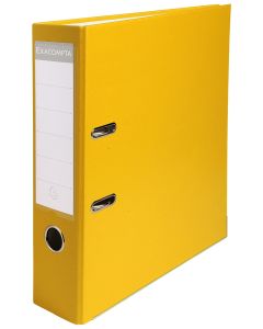 Classeur à levier en PP - Dos de 80 mm - Jaune EXACOMPTA Visuel