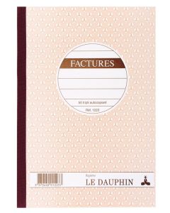 FACTURE carnet autocopiant Tripli - 210 x 148 mm Dauphin 1223D Modèle