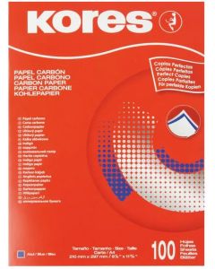 Feuilles de Papier Carbone A4 - Bleu KORES Lot de 100