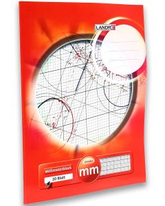 Bloc de 20 feuilles de papier Millimétré A3 - 297 x 420 mm : LANDRE Modèle