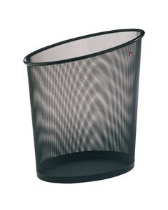 Corbeille à papier 18 litres en métal - Noir ALBA Mesh