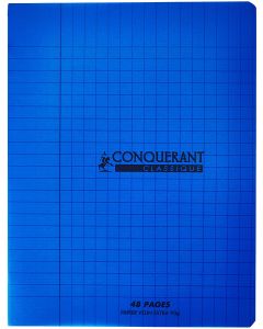 Photo Cahier Séyès / Grands carreaux - Polypro - 48 pages - 170 x 220 mm CONQUERANT :