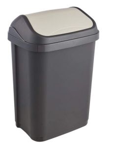 Photo Poubelle avec couvercle - 10 litres - Anthracite/Crème KEEEPER