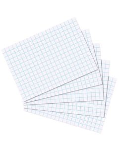 Photo Lot de 100 fiches Bristol quadrillées - 74 x 105 mm - Blanc HERLITZ  10621431