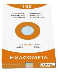 Photo Fiches Bristol lignées - 125 x 200 mm - Assortiment EXACOMPTA Image